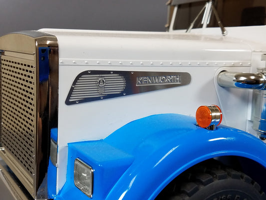 7.2cm Kenworth KW Pair Logo Emblem Plate for Tamiya Toy R/C 1/14 King Hauler Grand Hauler Knight Hauler Globeliner