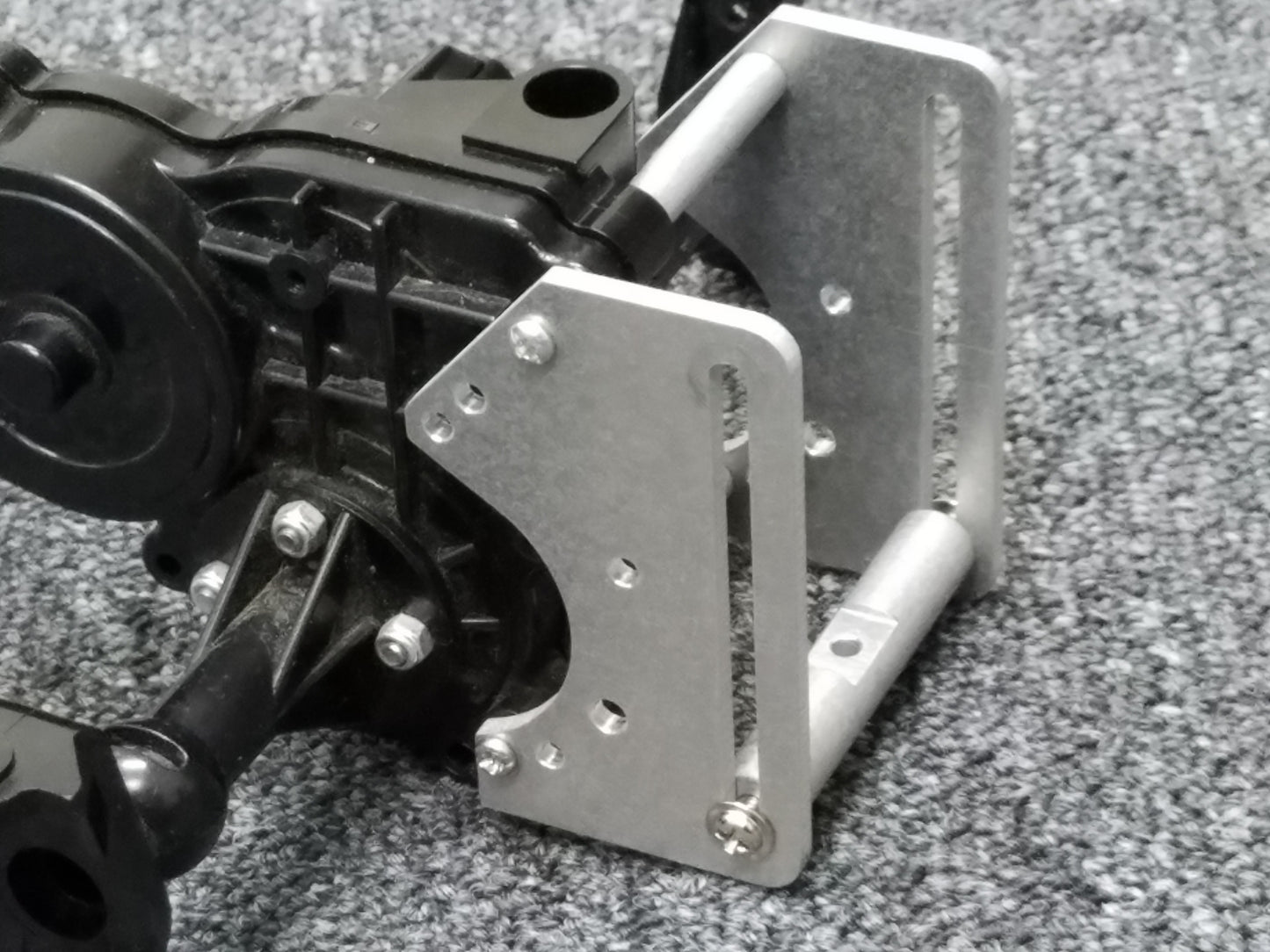 Aluminum Axle Tow Hitch Mount Guard Kit for Tamiya R/C 1/10 Super Clodbuster Bullhead