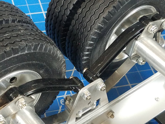 Pair Aluminum Rear Axle Linkage Link Arm for Tamiya R/C 1/14 Knight Hauler King Hauler Grand Hauler Globeliner Aeromax Scania Actros