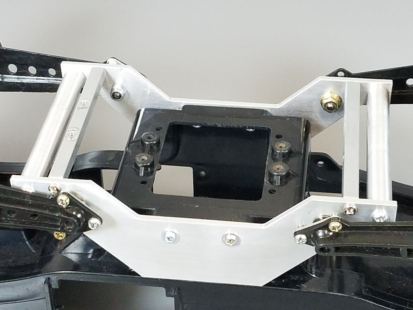 Aluminum Add-On Extension Wide Wheelbase Chassis Mount Plate Bracket for Tamiya 1/10 R/C Super Clodbuster Bullhead