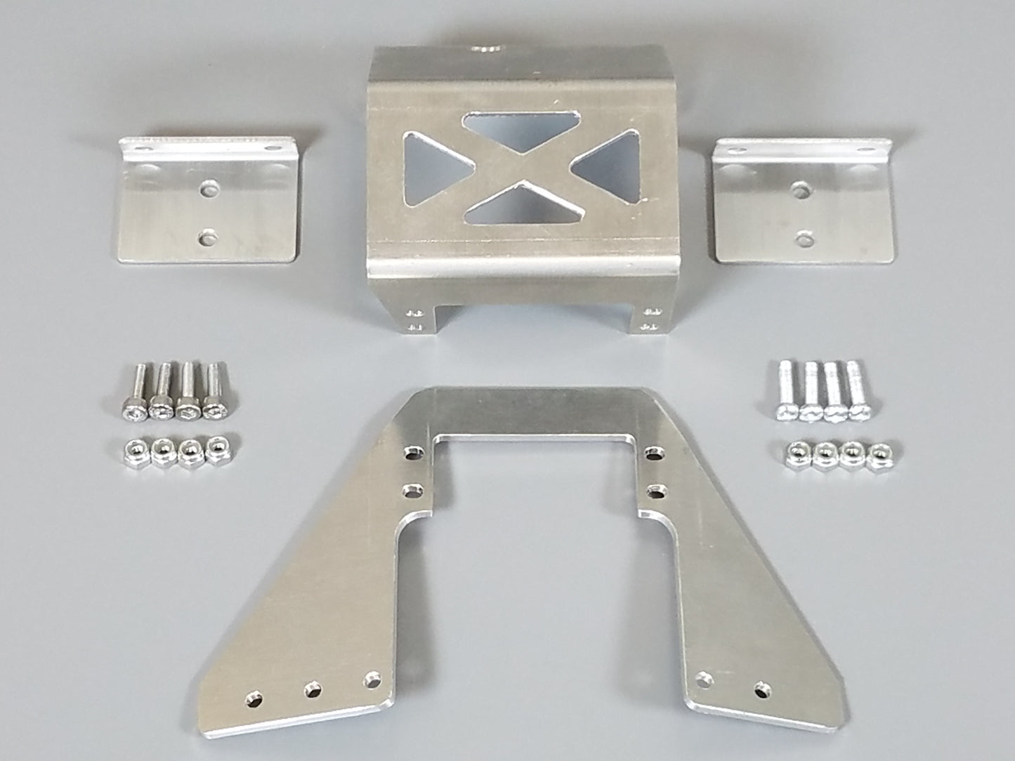 Aluminum Axle Lower Bumper Mounting kit with Servo Shock Mount Plate for Tamiya 1/10 Super Clodbuster Bullhead