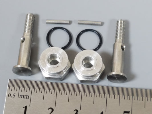 2pc x 4mm Aluminum Rear Wheel Hub Widener Spacer Extension kit for Tamiya 1/10 R/C Rear Wheel M03 M03M M03L M04 M04M M04L M05 Chassis
