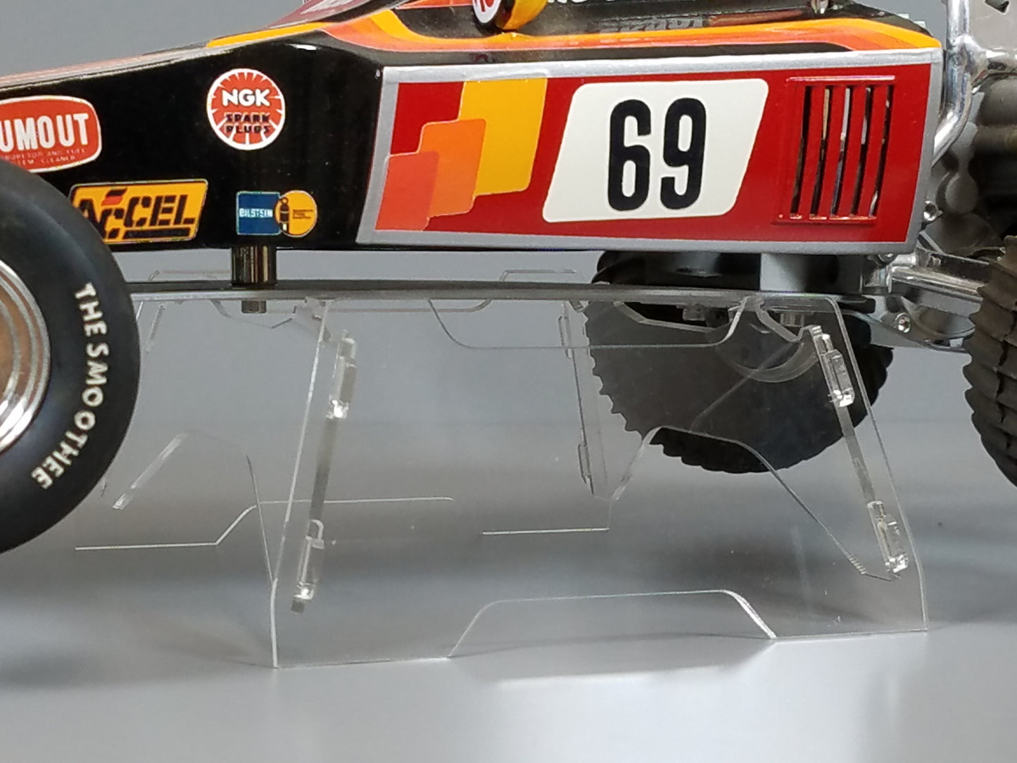 Acrylic R/C Car Display Stand for TAMIYA 1/10 R/C Sand Scorcher Ranger Rough Buggy Champ