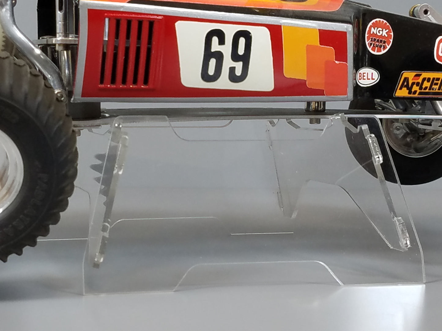 Acrylic R/C Car Display Stand for TAMIYA 1/10 R/C Sand Scorcher Ranger Rough Buggy Champ