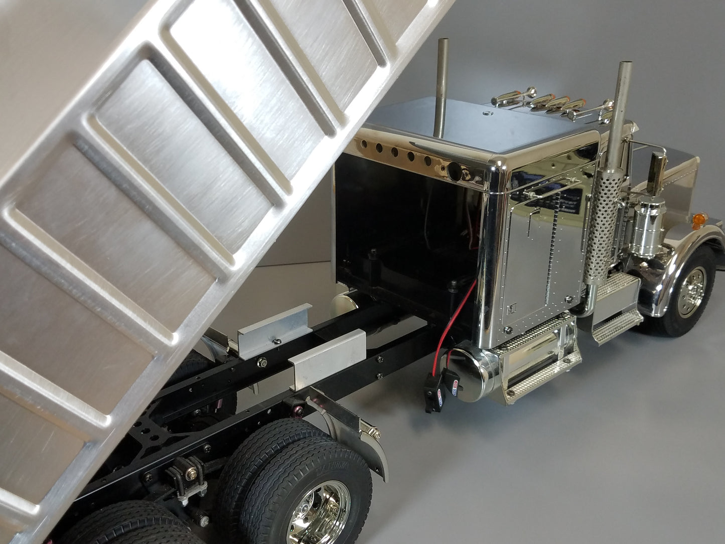 Aluminum Rear Dump Bed Tipper Section Conversion Kit for Tamiya 1/14 King Hauler Grand Hauler Semi Truck