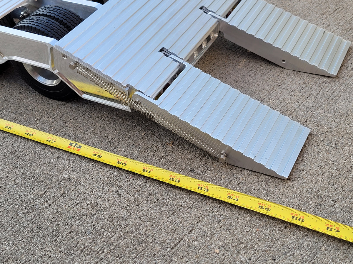 Aluminum Gooseneck Low Deck 51 inch Trailer Tamiya R/C Toy 1/14 King Grand Knight Hauler Globeliner Scania Volvo Cascadia