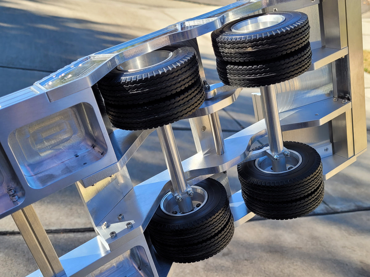 Aluminum Gooseneck Low Deck 51 inch Trailer Tamiya R/C Toy 1/14 King Grand Knight Hauler Globeliner Scania Volvo Cascadia