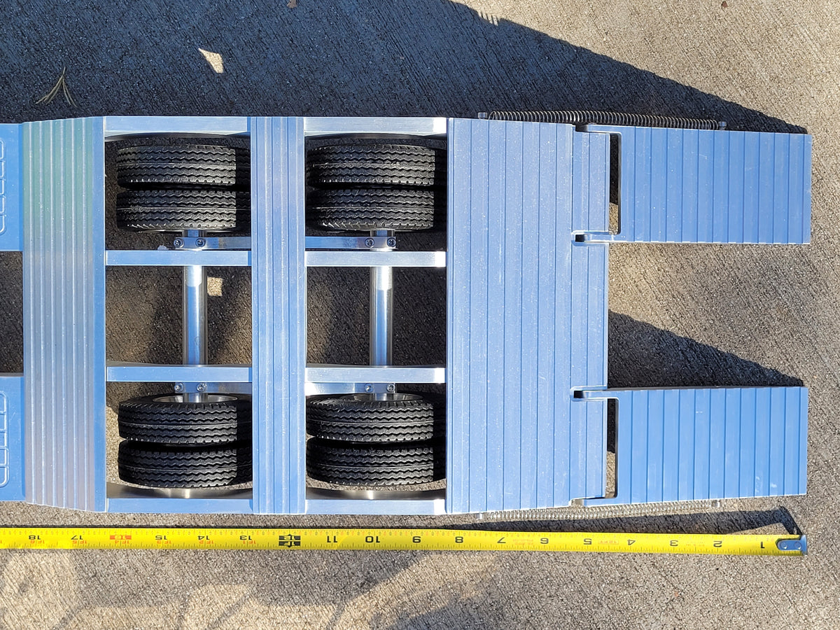 Aluminum Gooseneck Low Deck 51 inch Trailer Tamiya R/C Toy 1/14 King Grand Knight Hauler Globeliner Scania Volvo Cascadia