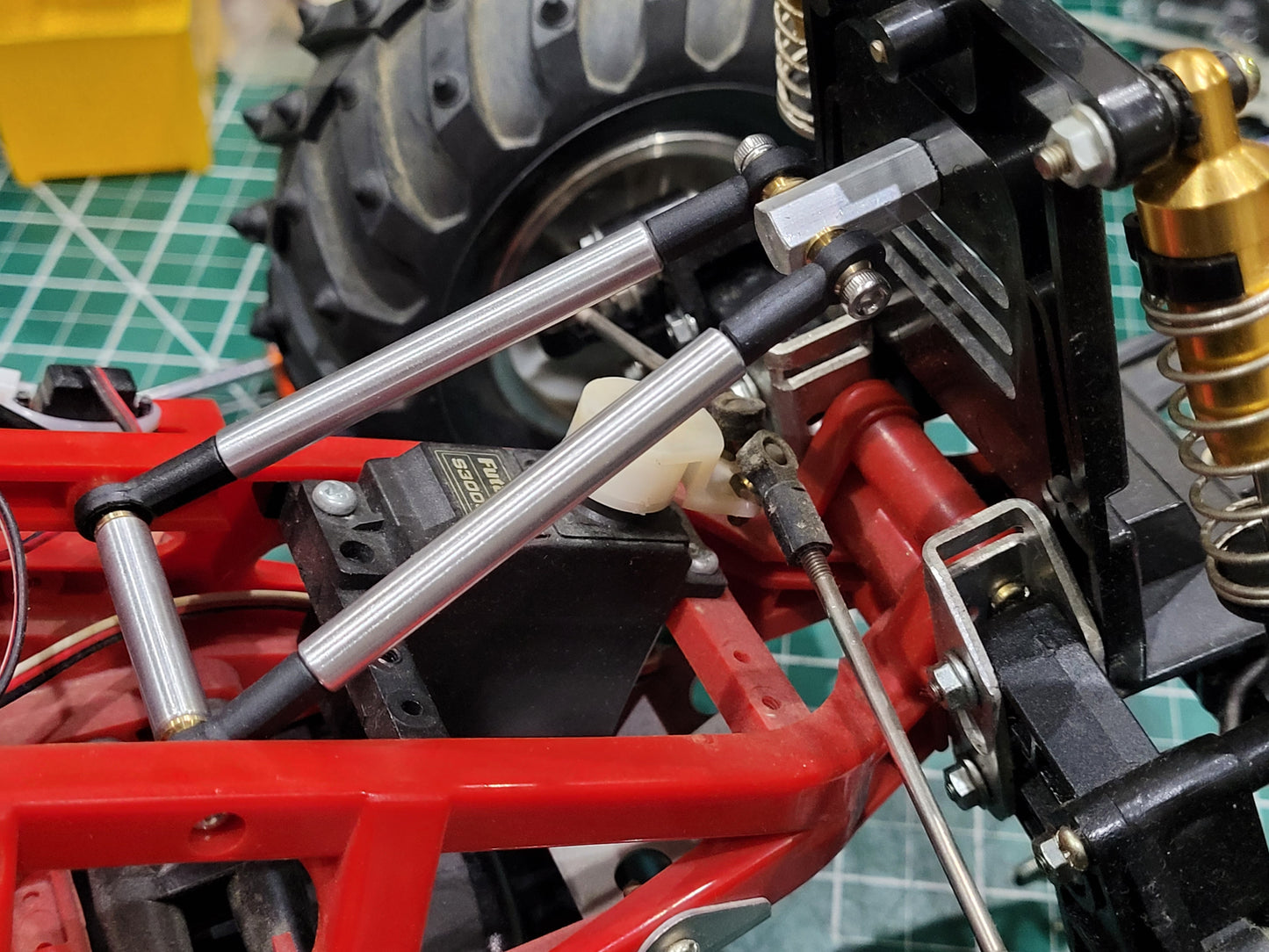 Aluminum Front Tower Stable Linkage Sway Bar Rod for Tamiya 1/10 Blackfoot Monster Beetle Mud Blaster
