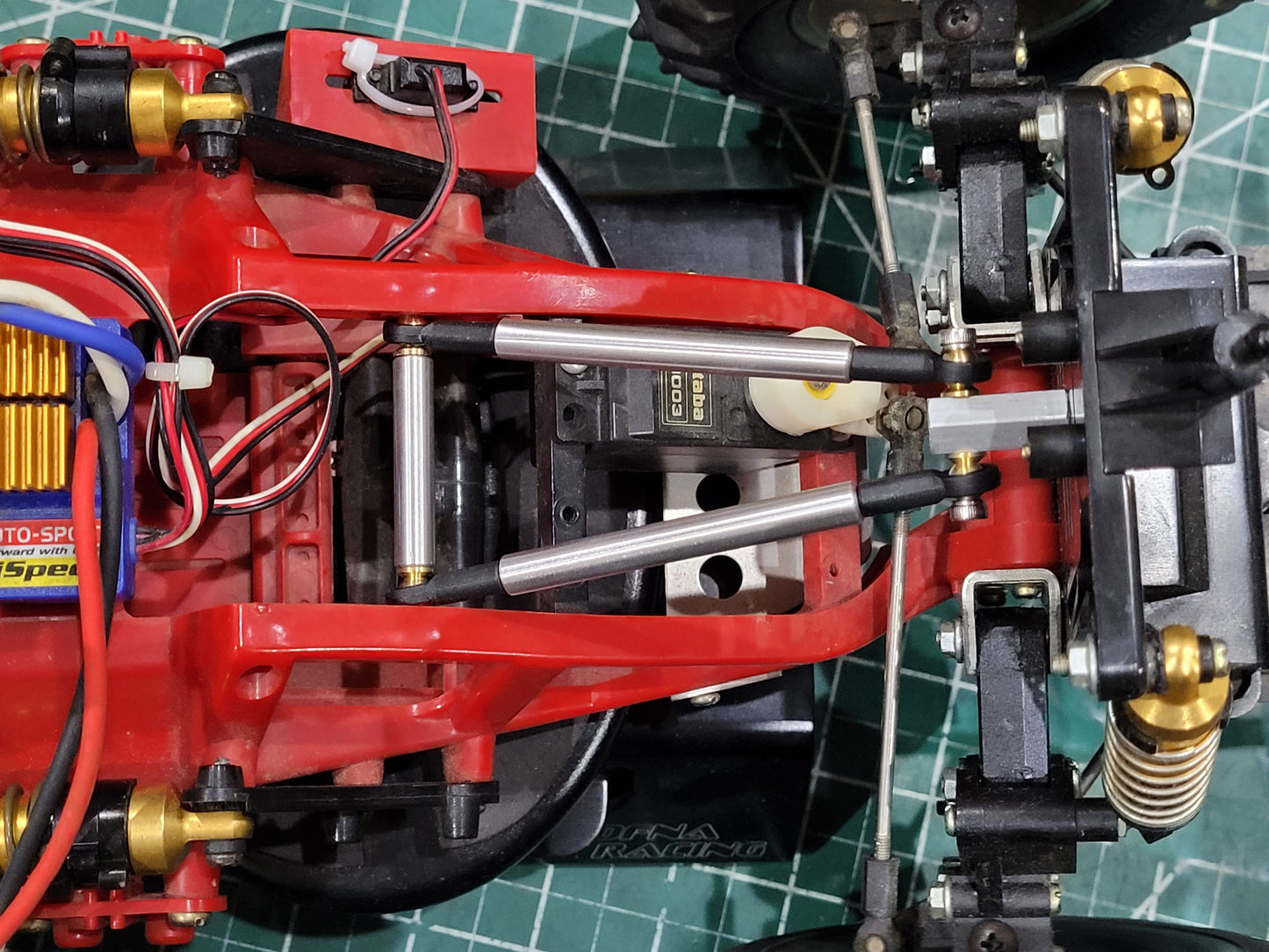 Aluminum Front Tower Stable Linkage Sway Bar Rod for Tamiya 1/10 Blackfoot Monster Beetle Mud Blaster
