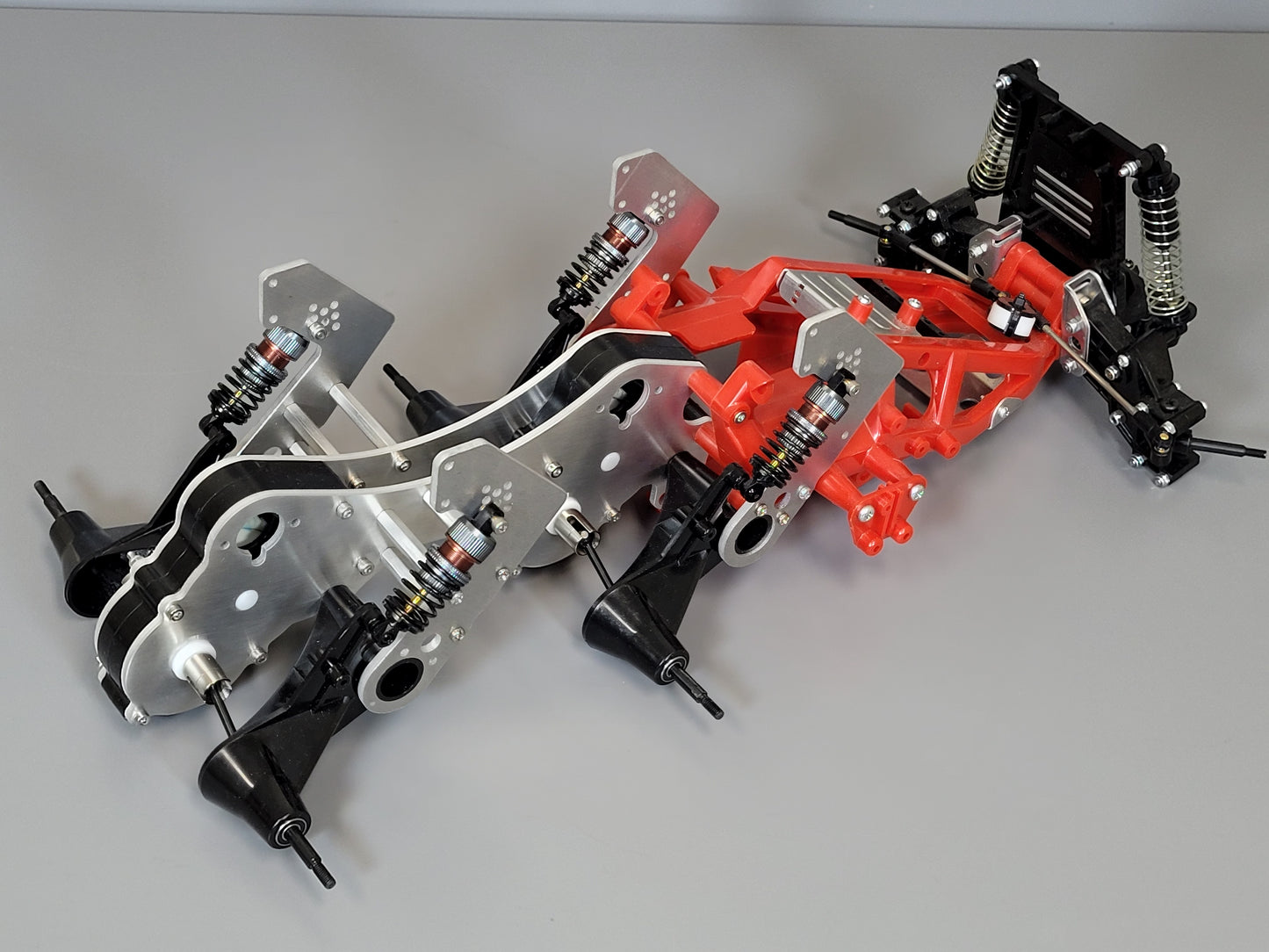 Custom Aluminum Dual Gear Box Frame Bracket Tamiya R/C Blackfoot Monster Beetle Frog Brat
