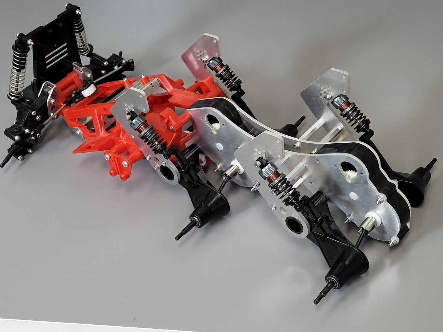 Custom Aluminum Dual Gear Box Frame Bracket Tamiya R/C Blackfoot Monster Beetle Frog Brat