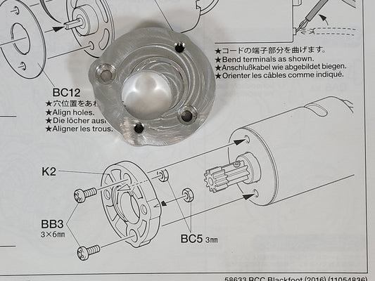 Aluminum Motor Mount Bracket Stay for Tamiya 1/10 R/C Blackfoot Monster Beetle Mud Blaster