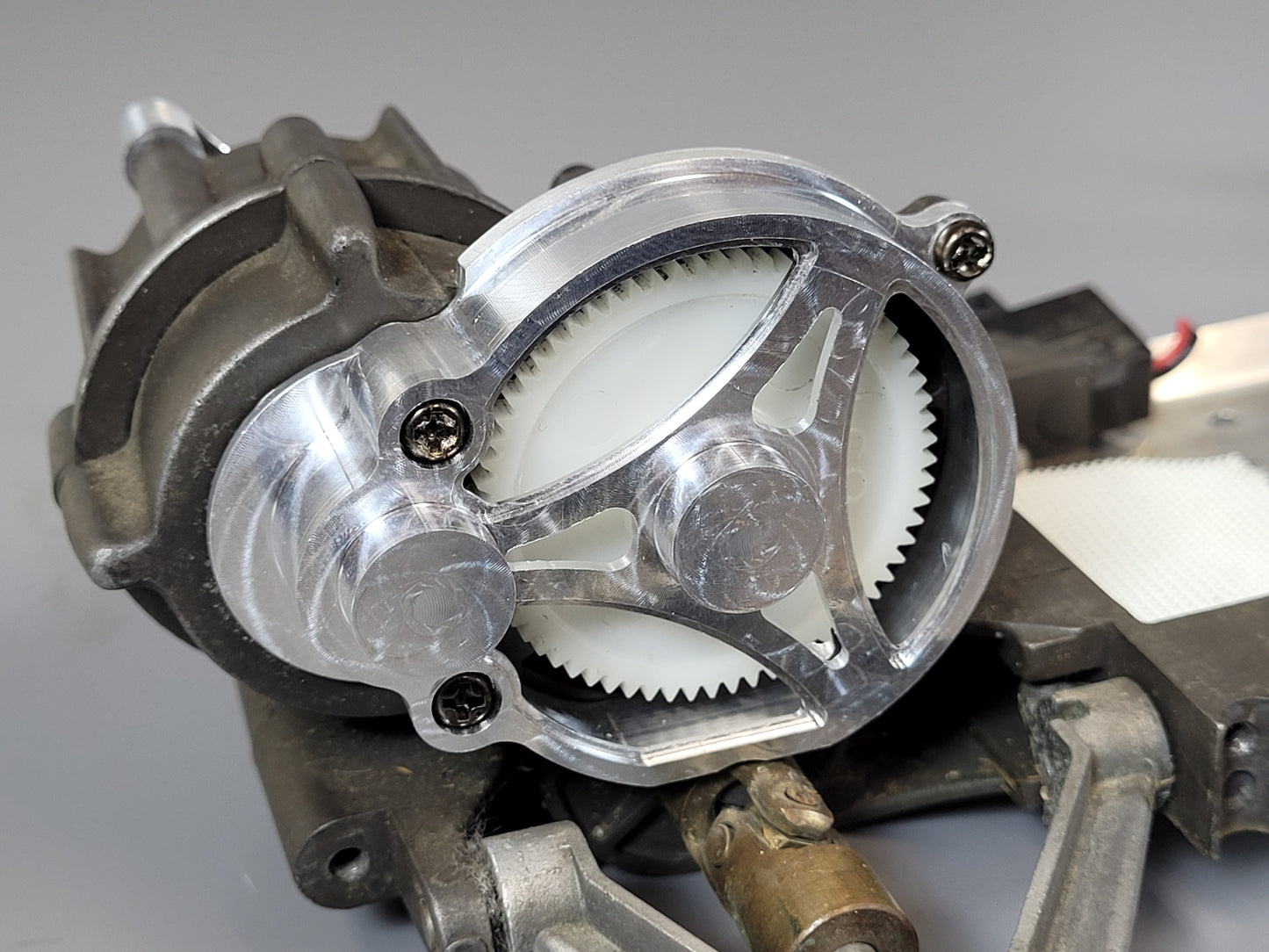 Aluminum Gear & Motor Open Style Mount Cover Tamiya 1/10 R/C Sand Scorcher Super Champ Buggy SRB