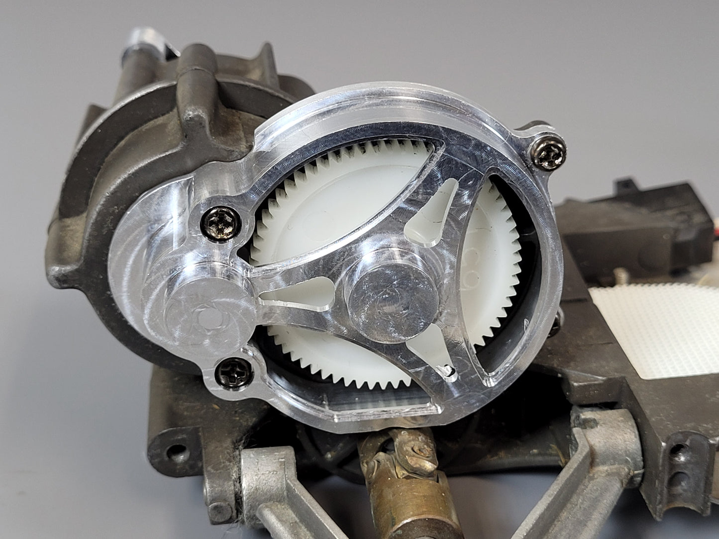 Aluminum Gear & Motor Open Style Mount Cover Tamiya 1/10 R/C Sand Scorcher Super Champ Buggy SRB