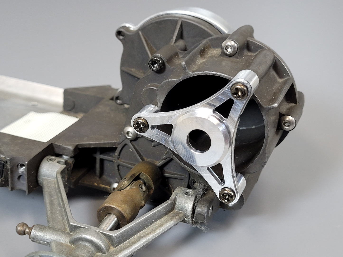 Aluminum Gear & Motor Open Style Mount Cover Tamiya 1/10 R/C Sand Scorcher Super Champ Buggy SRB