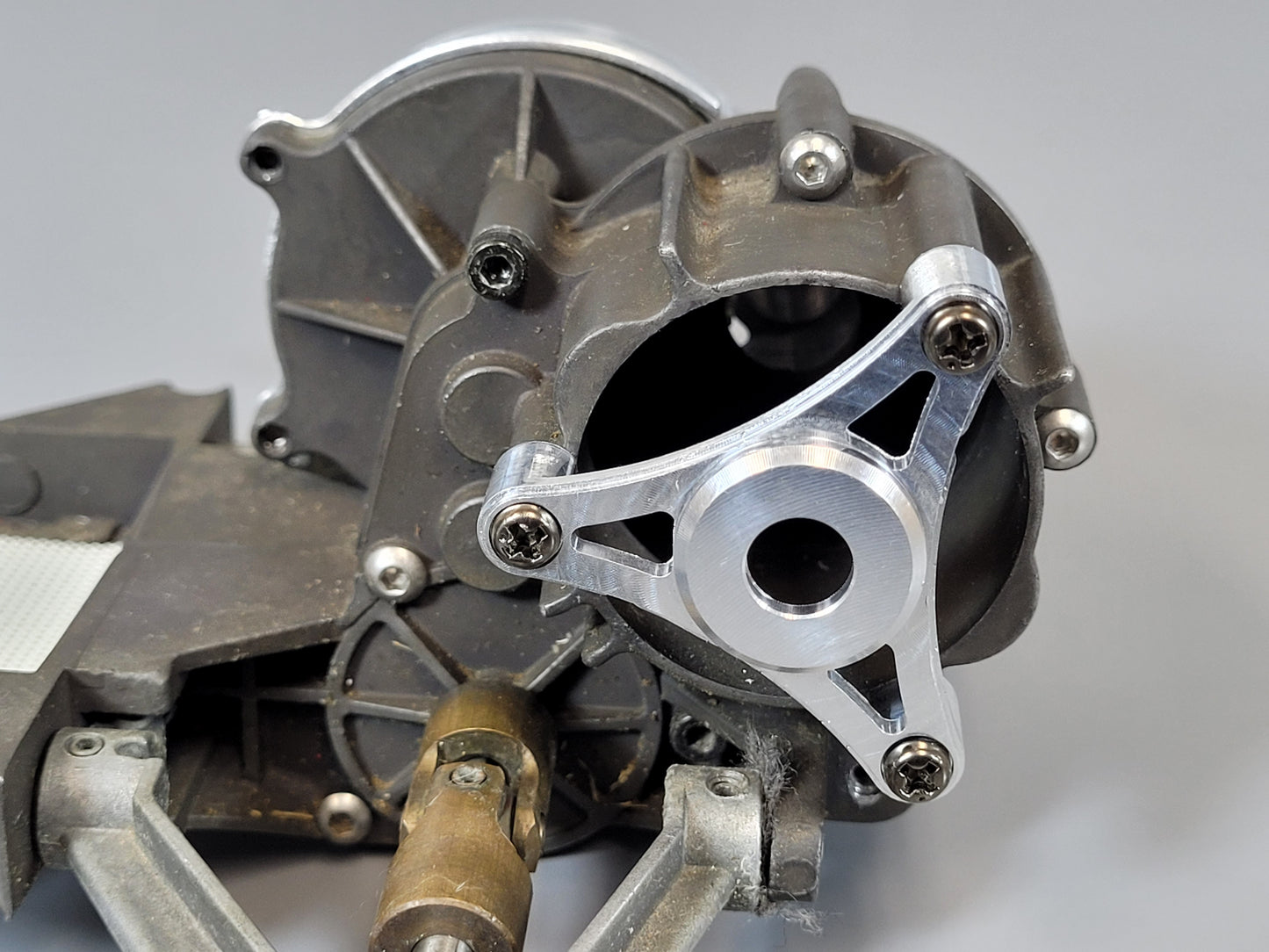 Aluminum Gear & Motor Open Style Mount Cover Tamiya 1/10 R/C Sand Scorcher Super Champ Buggy SRB