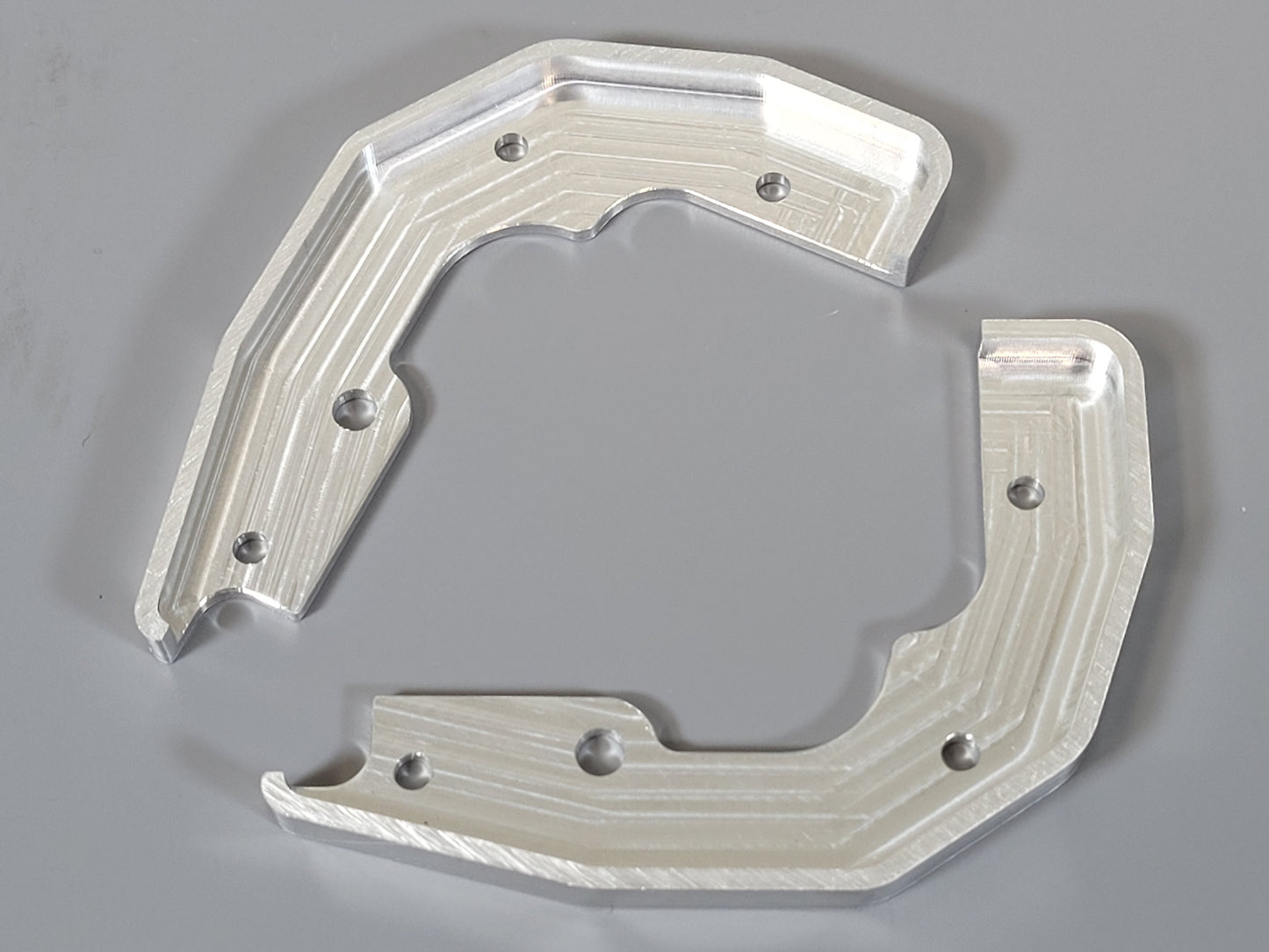 Pair Aluminum Front Bumper Side Mount Bracket Plate for Tamiya 1/10 R/C Blazing Blazer Toyota Hilux Truck