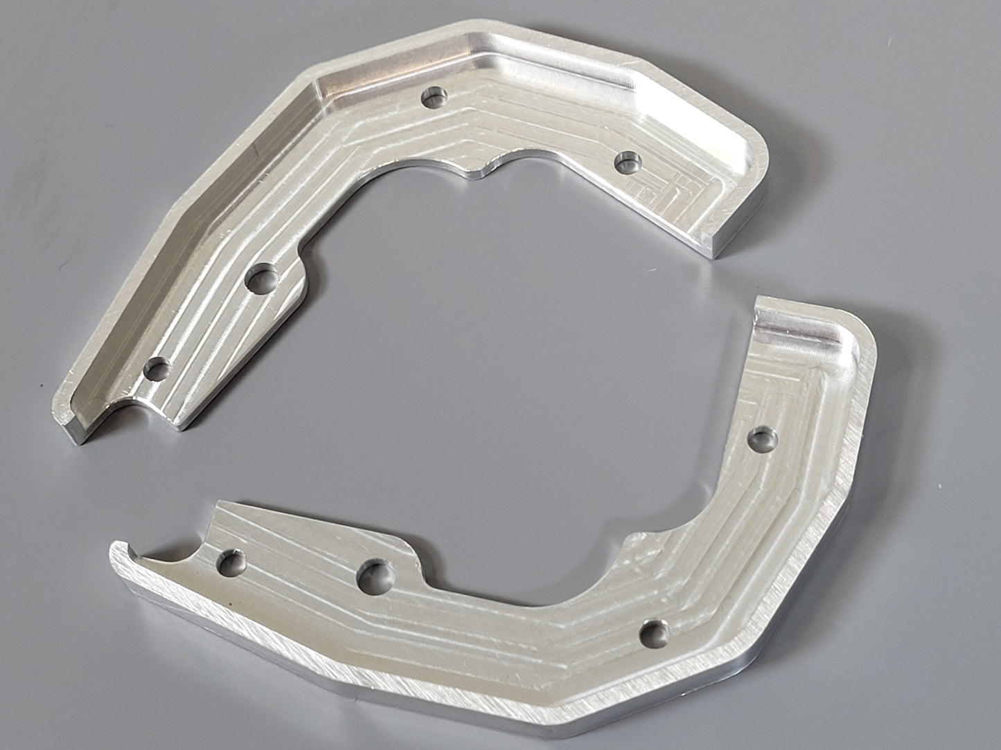 Pair Aluminum Front Bumper Side Mount Bracket Plate for Tamiya 1/10 R/C Blazing Blazer Toyota Hilux Truck