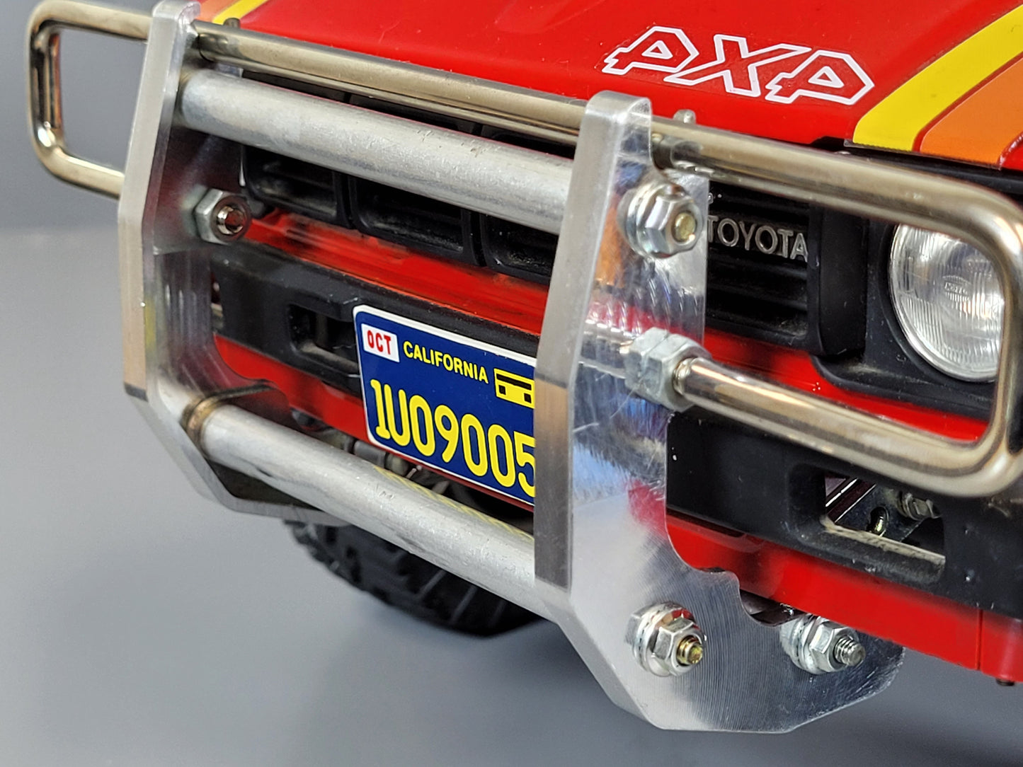 Pair Aluminum Front Bumper Side Mount Bracket Plate for Tamiya 1/10 R/C Blazing Blazer Toyota Hilux Truck