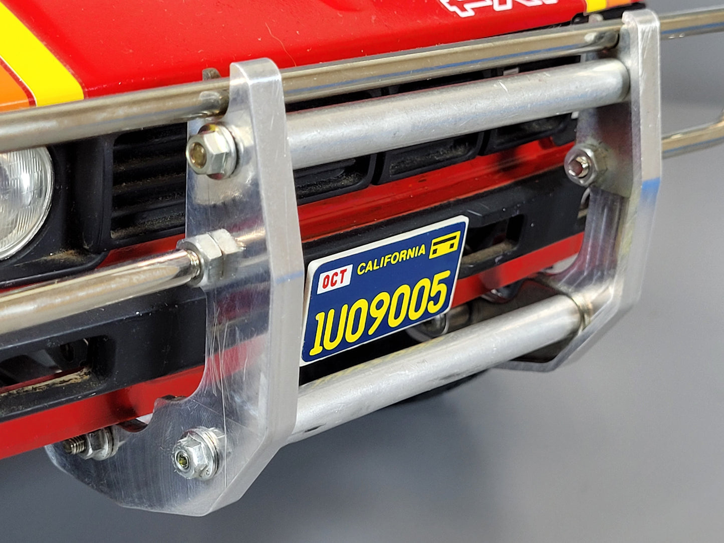 Pair Aluminum Front Bumper Side Mount Bracket Plate for Tamiya 1/10 R/C Blazing Blazer Toyota Hilux Truck