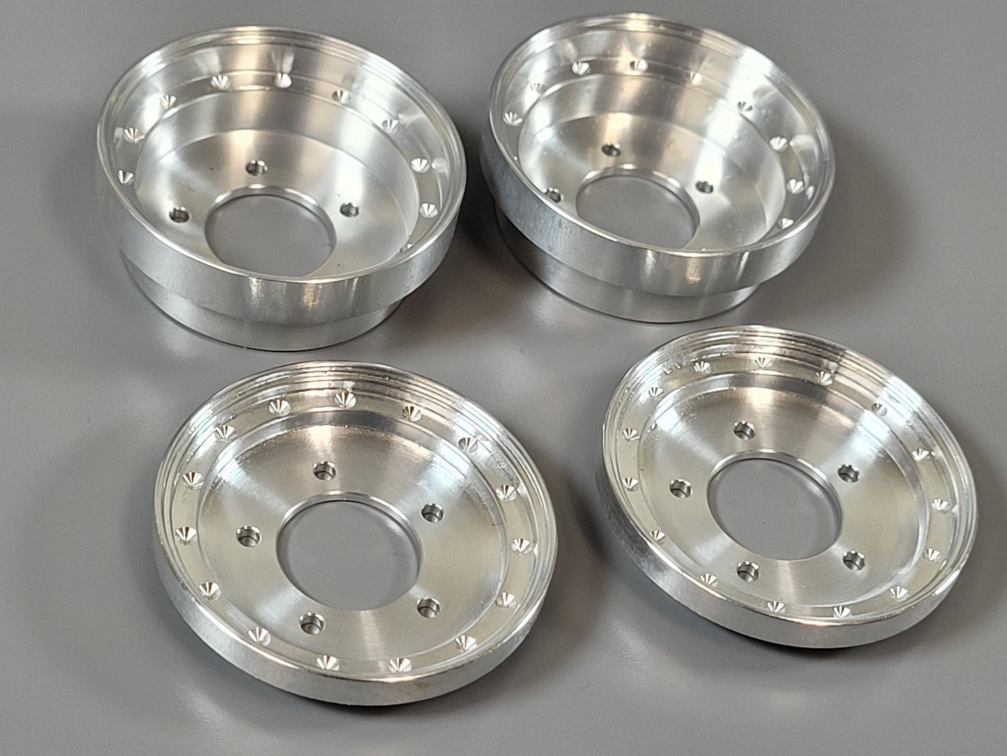 Set Aluminum Front Wheel Replacement Cover Plate Tamiya 1/10 R/C Sand Scorcher Fighting Buggy Grasshopper