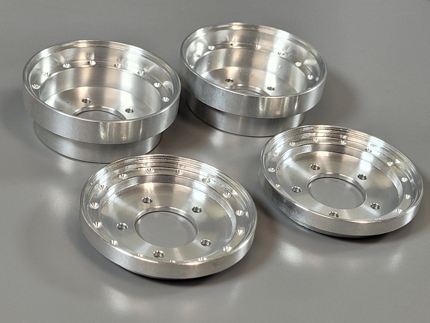 Set Aluminum Front Wheel Replacement Cover Plate Tamiya 1/10 R/C Sand Scorcher Fighting Buggy Grasshopper