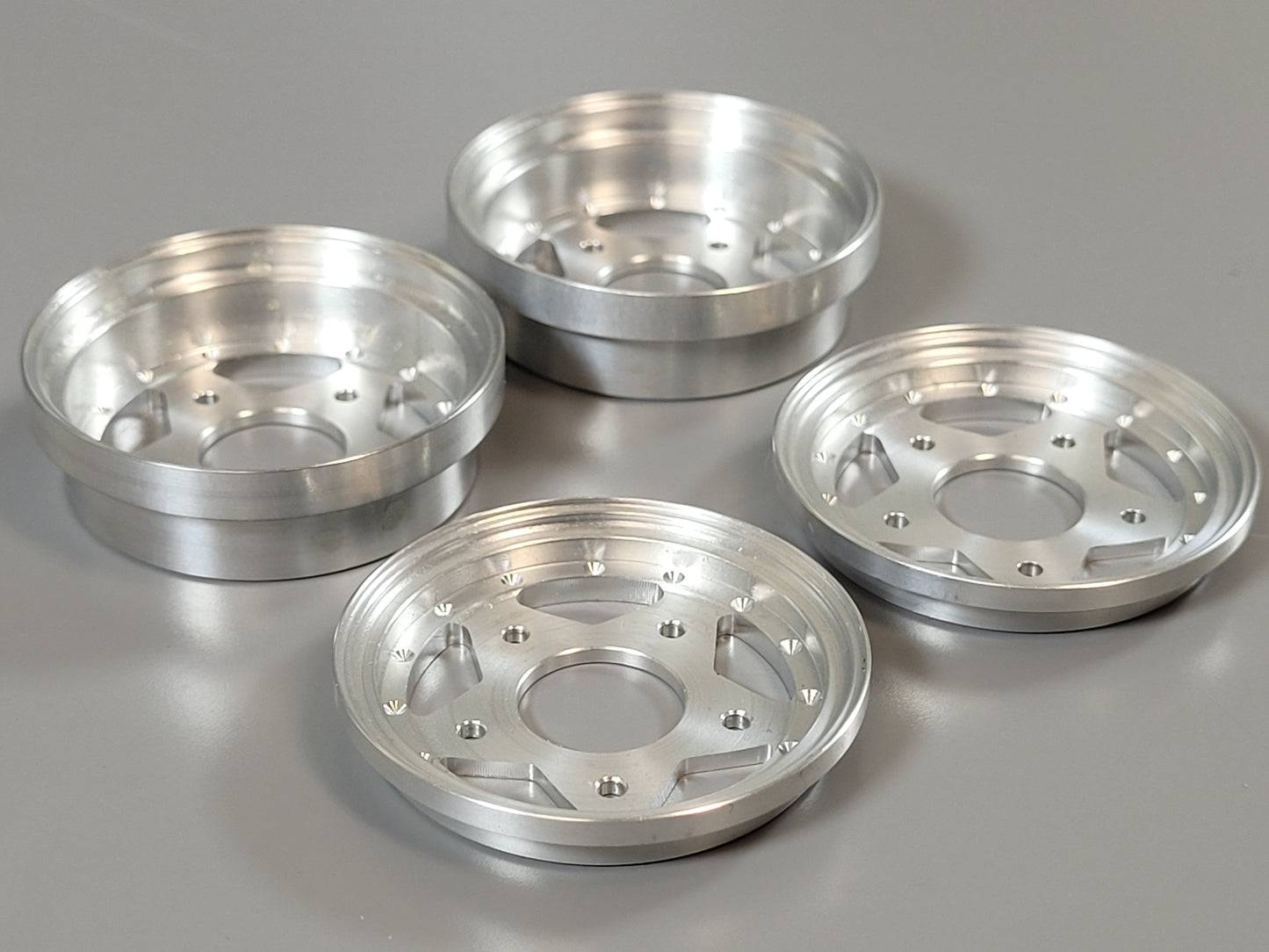 Front & Rear Aluminum Wheel Cover Plate for Tamiya 1/10 "Buggy Champ Fast Attack Vehicle" Model Only