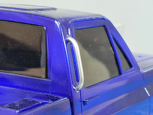 Pair Universal Steel Side Hand Grab Rail Bar for Tamiya 1/10 Clodbuster Blackfoot Sand Scorcher Bullhead Hilux Tundra F350 Truck