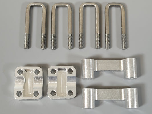 Aluminum Axle Leaf Spring Bracket U Bolts Shock Mount Tamiya 1/10 R/C Toy Toyota Bruiser Mountaineer
