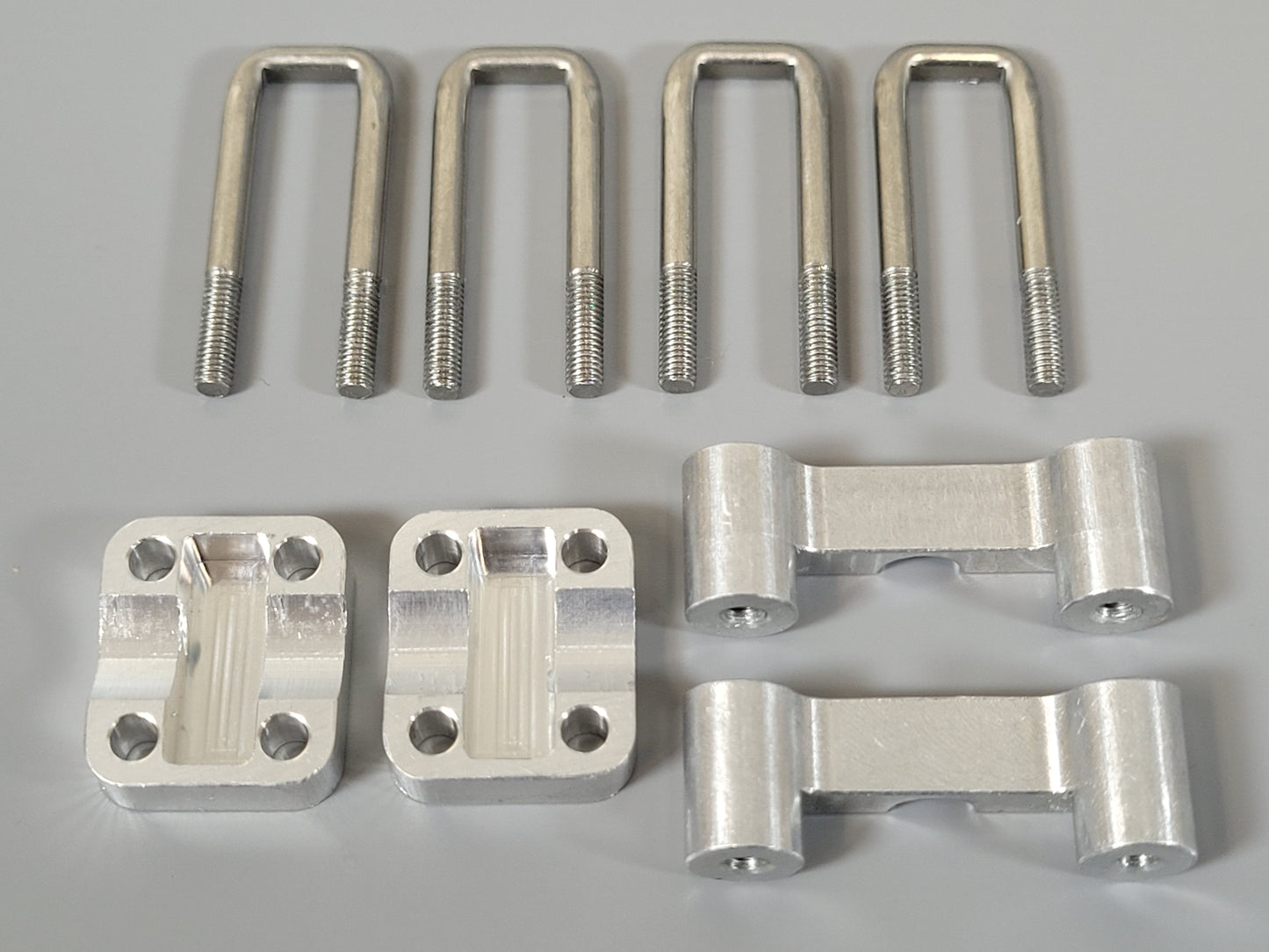Aluminum Axle Leaf Spring Bracket U Bolts Shock Mount Tamiya 1/10 R/C Toy Toyota Bruiser Mountaineer