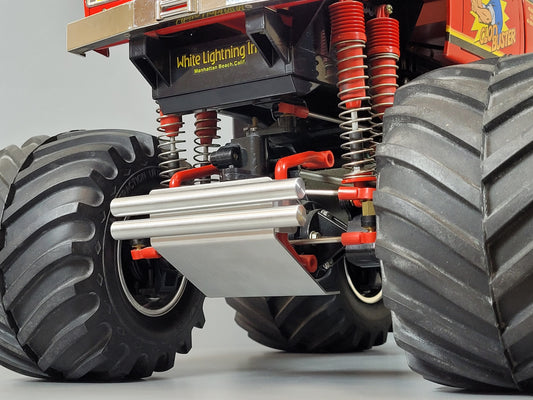 Aluminum Round Style Plate Axle Animal Bumper Guard Skid Tamiya RC 1/10 Super Clodbuster Bullhead