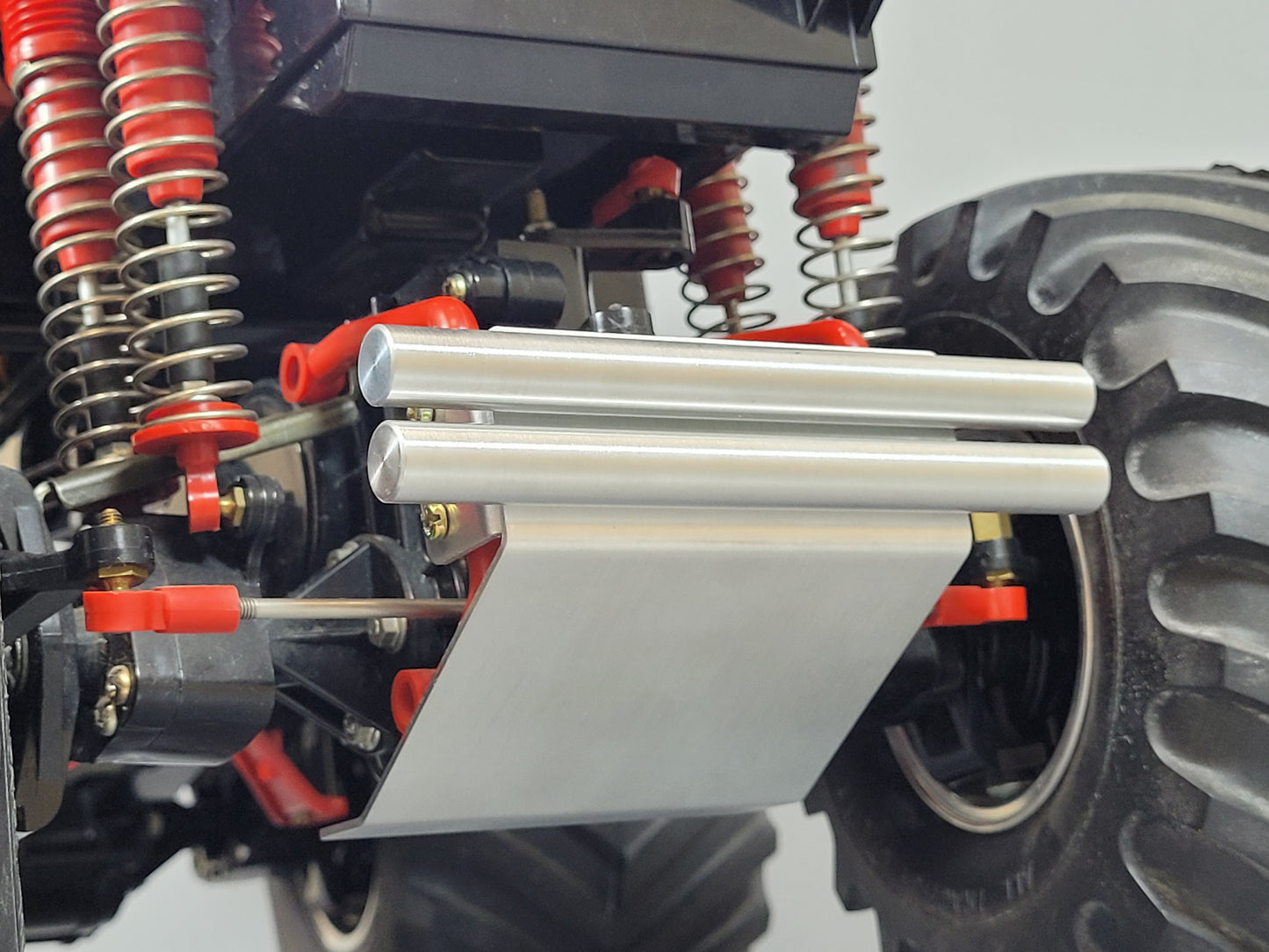 Aluminum Round Style Plate Axle Animal Bumper Guard Skid Tamiya RC 1/10 Super Clodbuster Bullhead