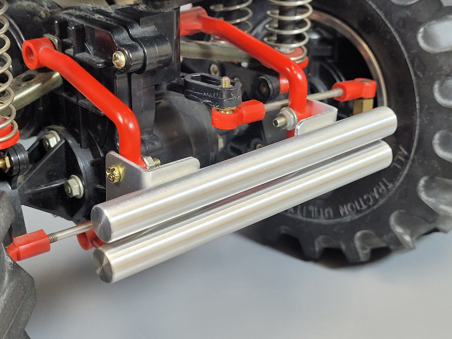 Aluminum Round Style Axle Animal Bumper Round Guard for Tamiya RC 1/10 Super Clodbuster Bullhead