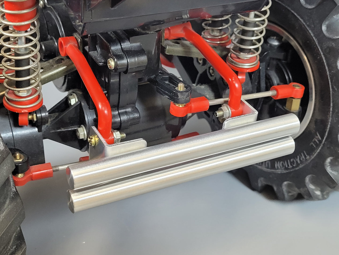 Aluminum Round Style Axle Animal Bumper Round Guard for Tamiya RC 1/10 Super Clodbuster Bullhead