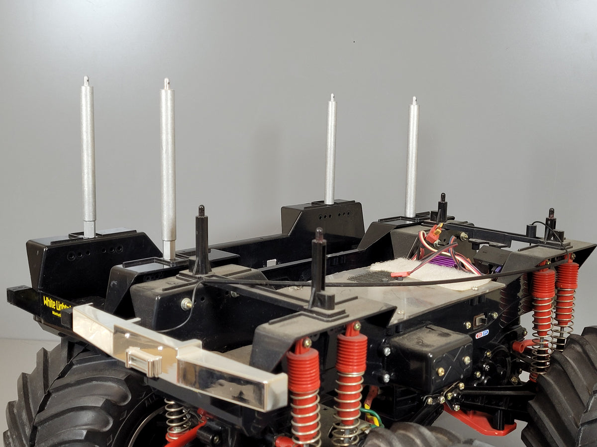 8cm Lift Raise Aluminum Body Mount Stay Mounting Stand Set for Tamiya 1/10 Super Clodbuster