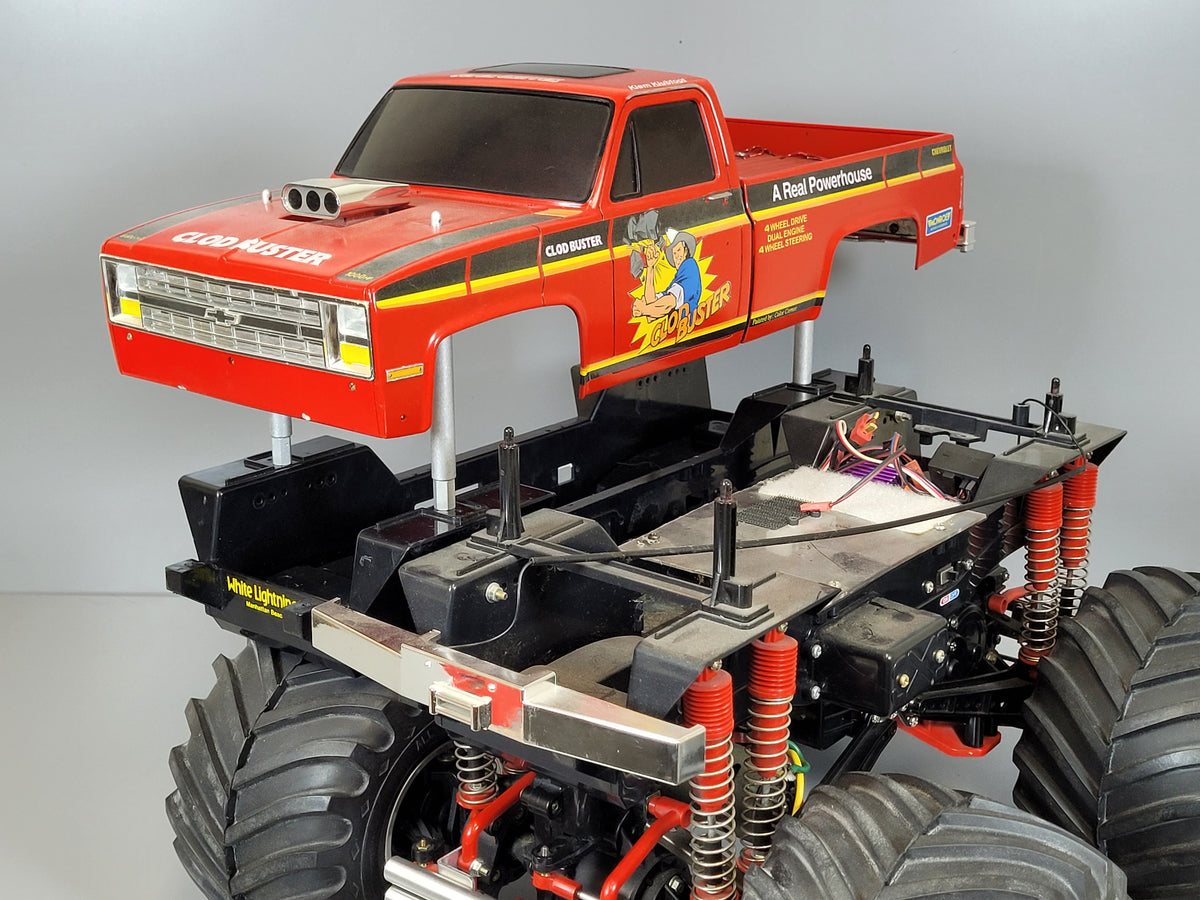 8cm Lift Raise Aluminum Body Mount Stay Mounting Stand Set for Tamiya 1/10 Super Clodbuster