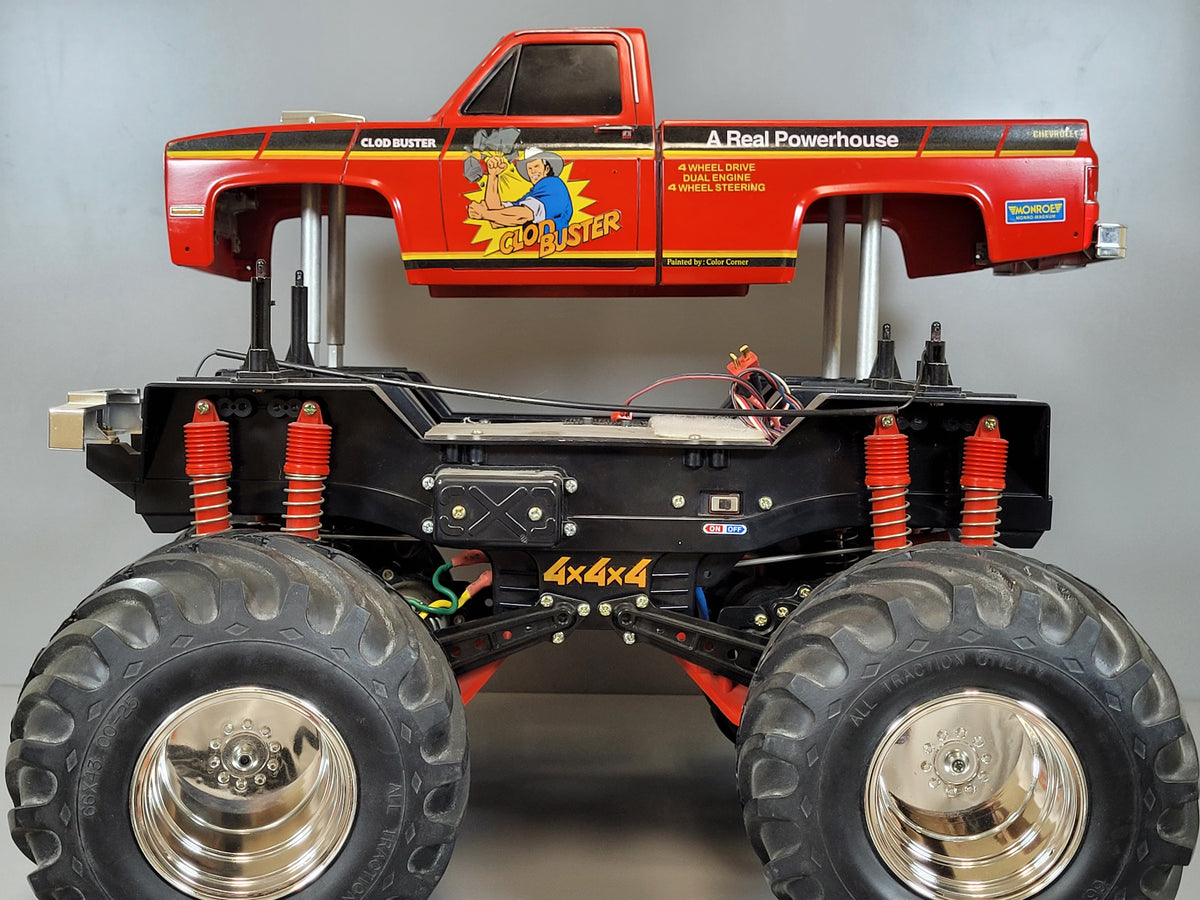 8cm Lift Raise Aluminum Body Mount Stay Mounting Stand Set for Tamiya 1/10 Super Clodbuster