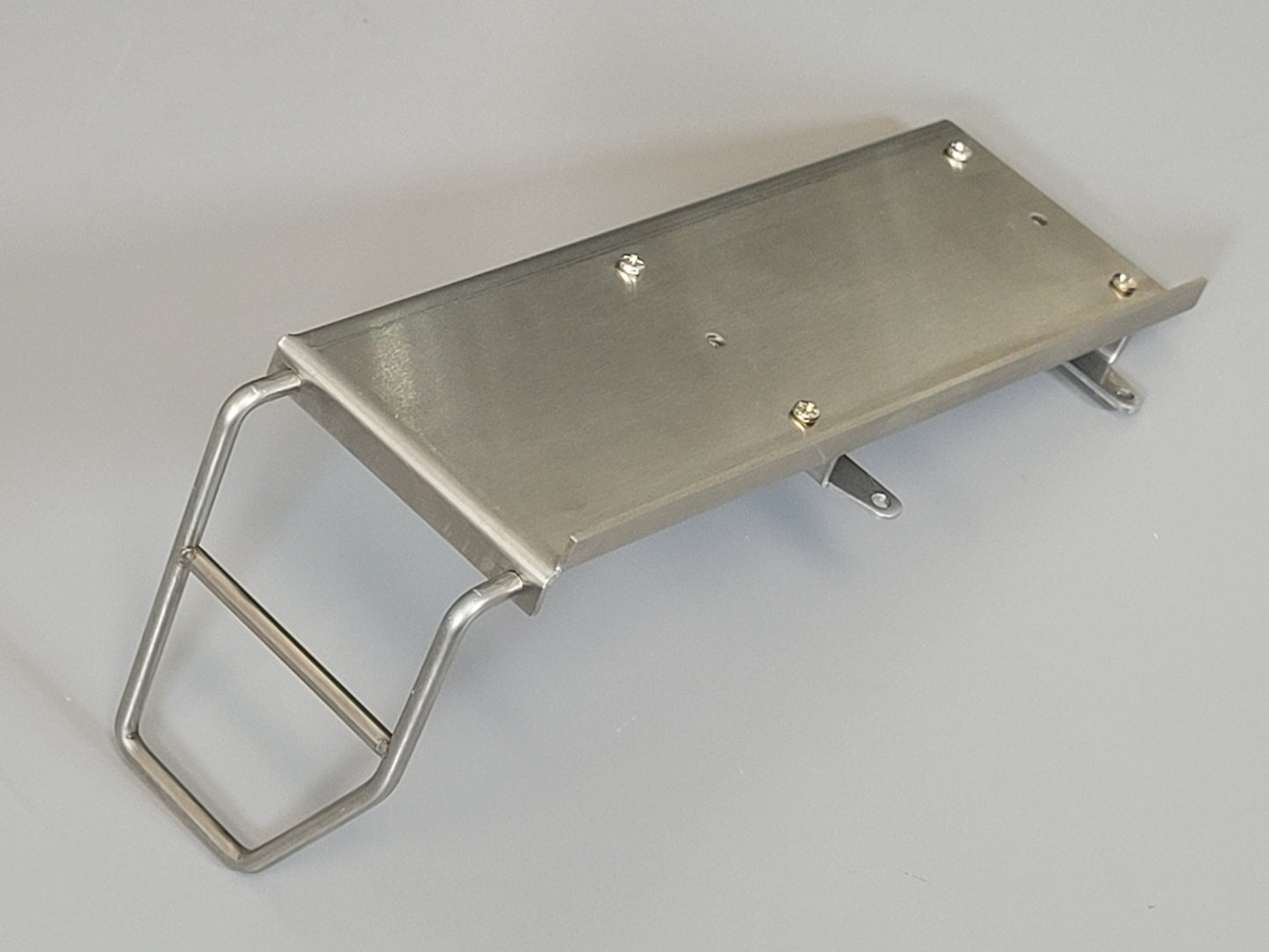 Stainless Steel Frame Rail Chassis Cover Plate Platform Side Ladder for Tamiya R/C Toy 1/14 semi Tractor Truck King Hauler Grand Hauler Knight Hauler Globeliner Scania Volvo Cascadia
