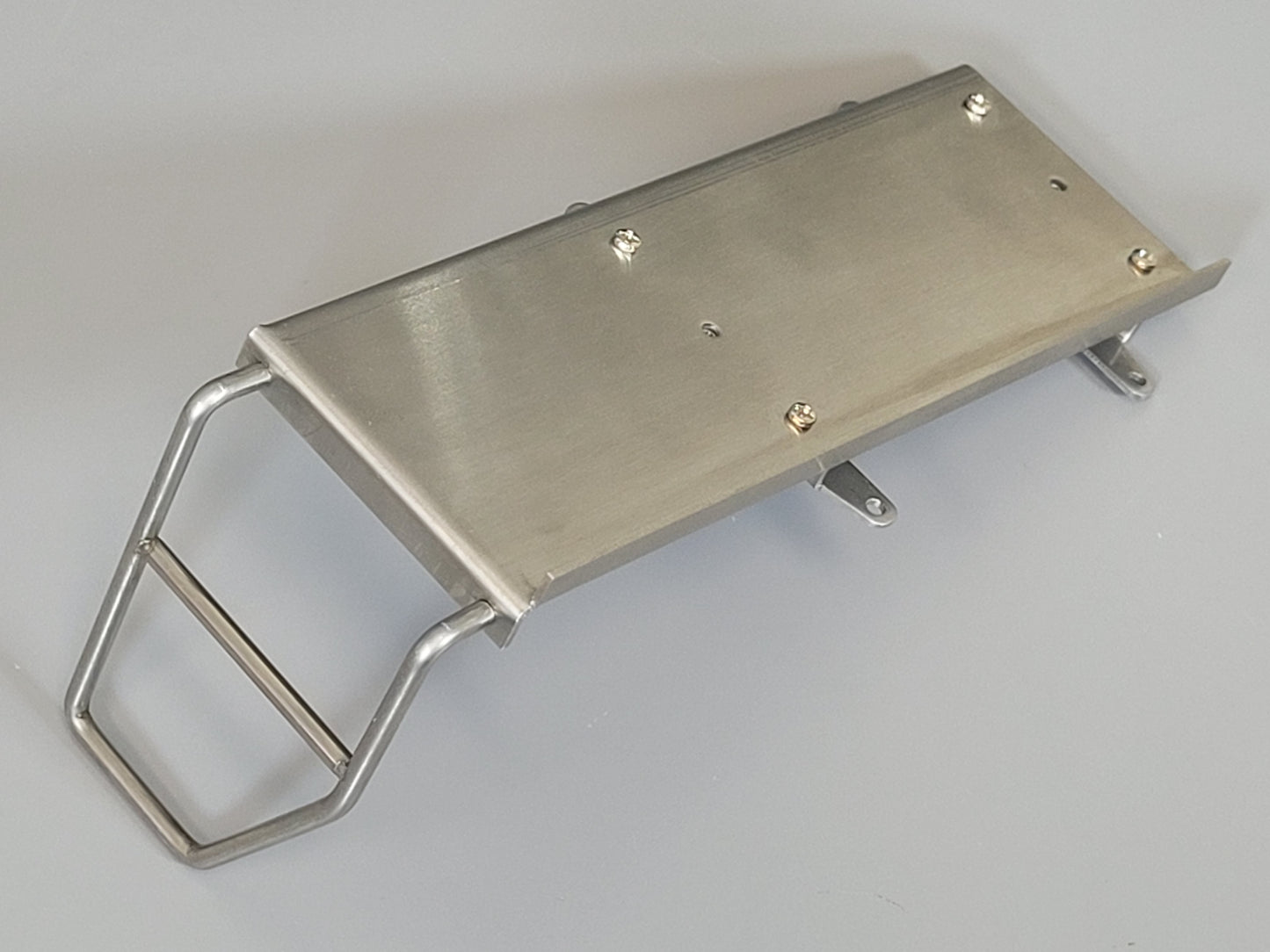 Stainless Steel Frame Rail Chassis Cover Plate Platform Side Ladder for Tamiya R/C Toy 1/14 semi Tractor Truck King Hauler Grand Hauler Knight Hauler Globeliner Scania Volvo Cascadia