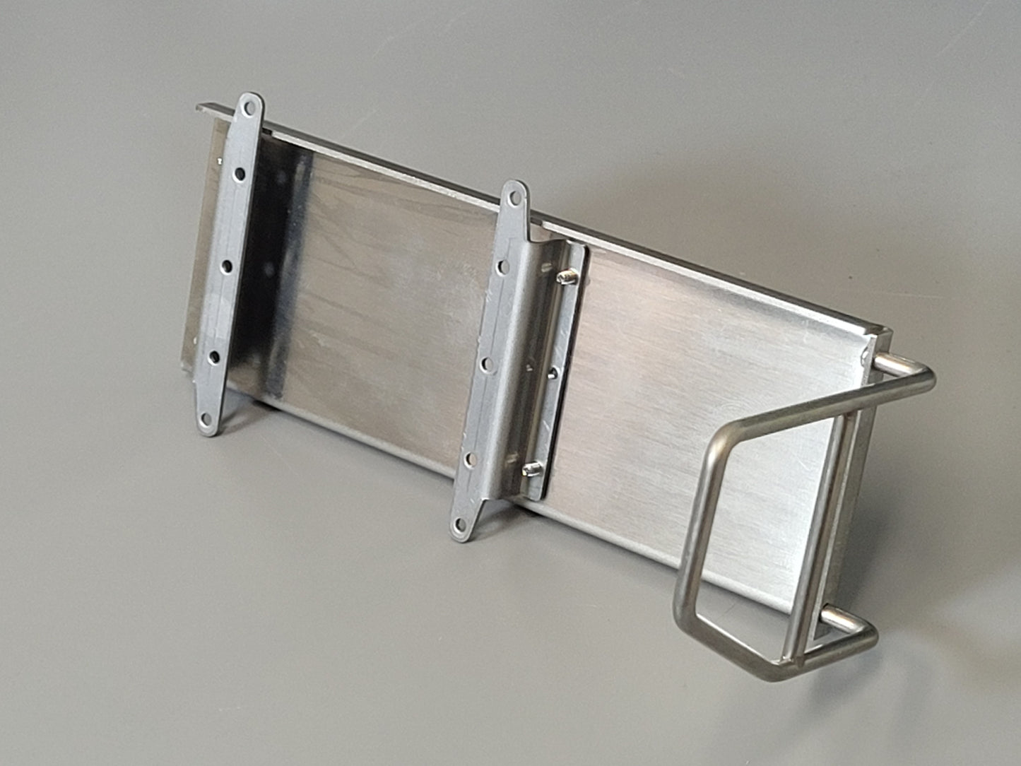 Stainless Steel Frame Rail Chassis Cover Plate Platform Side Ladder for Tamiya R/C Toy 1/14 semi Tractor Truck King Hauler Grand Hauler Knight Hauler Globeliner Scania Volvo Cascadia
