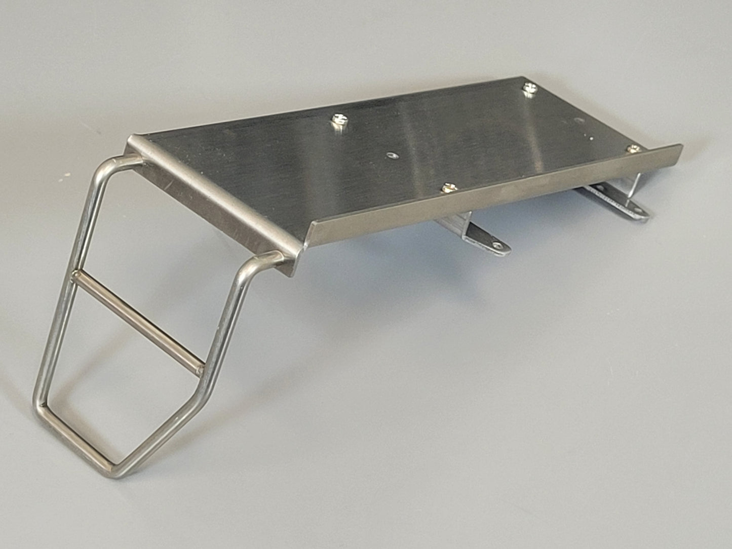 Stainless Steel Frame Rail Chassis Cover Plate Platform Side Ladder for Tamiya R/C Toy 1/14 semi Tractor Truck King Hauler Grand Hauler Knight Hauler Globeliner Scania Volvo Cascadia