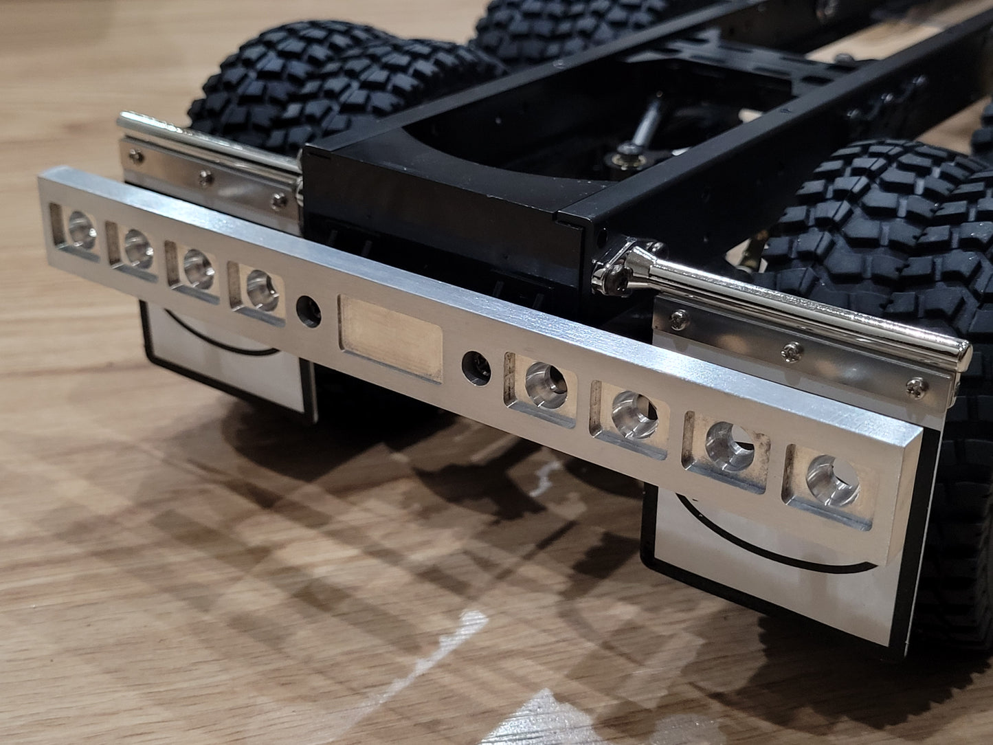 Aluminum 8 Square Style Rear Bumper Mount for Tamiya 1/14 R/C Toy King Hauler Grand Hauler Globeliner Semi Truck
