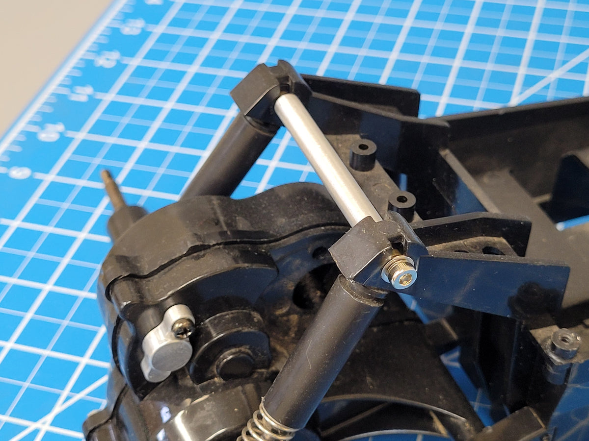 Aluminum Rear Shock Damper Brace + Oil Filler Cap Tamiya 1/10 Grasshopper Hornet
