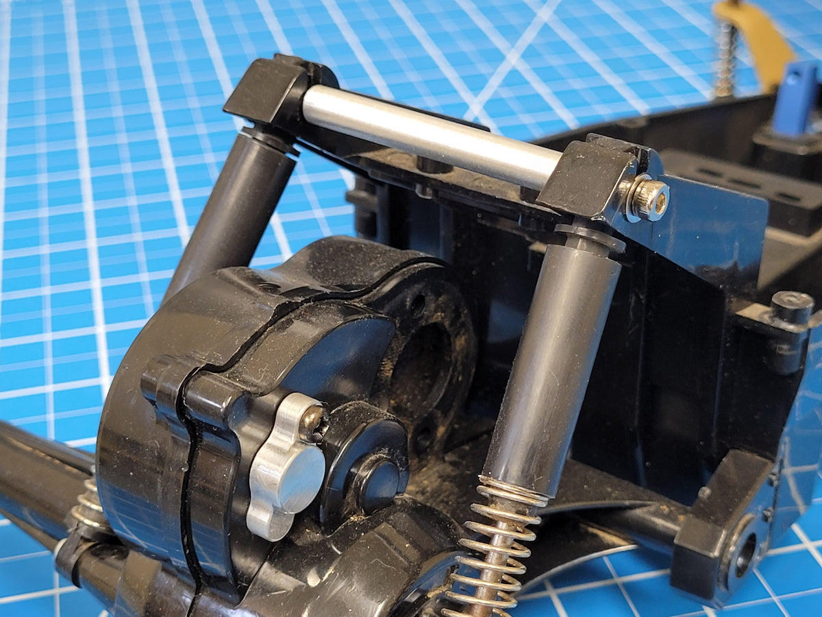Aluminum Rear Shock Damper Brace + Oil Filler Cap Tamiya 1/10 Grasshopper Hornet