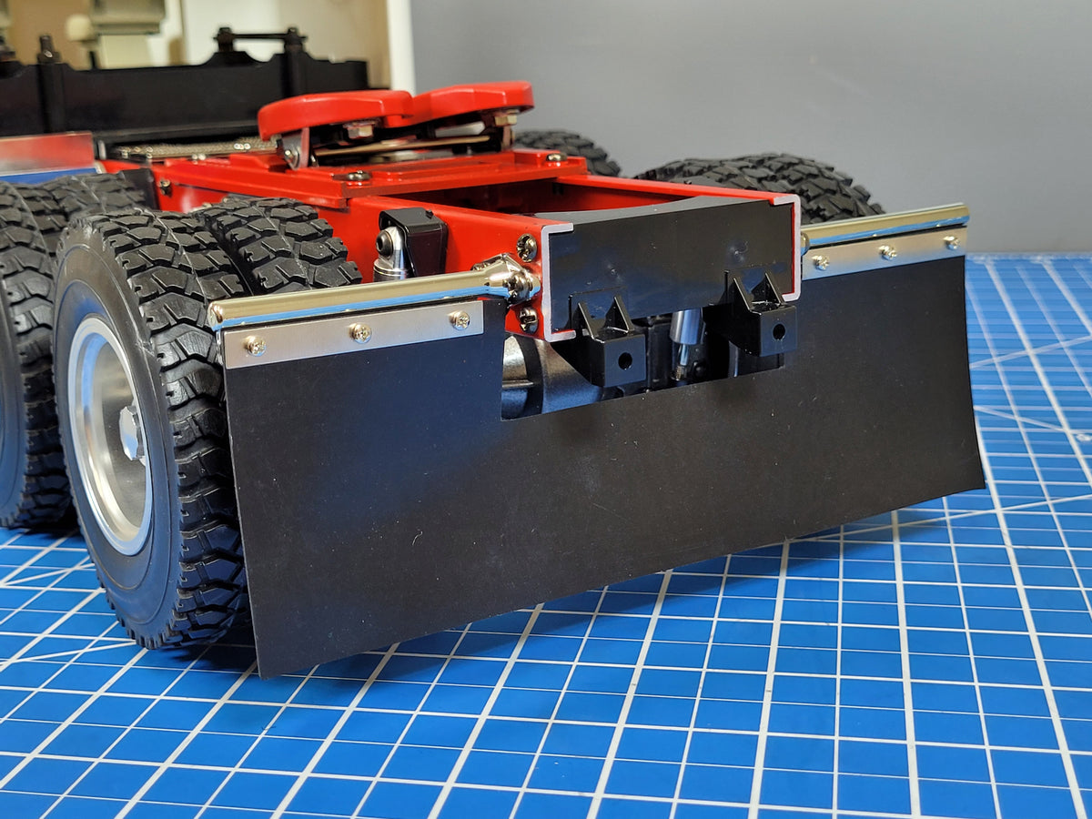 Rear 1 Piece Black Mud Flap Guard Tamiya R/C "Toy" 1/14 King Knight Grand Hauler Globeliner Cascadia