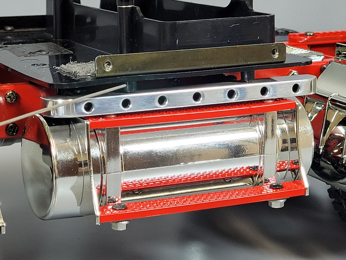 Tamiya Pair Rear Aluminum Under Cab Sleeper Trim Bracket Mount 1/14 King Hauler Grand Hauler