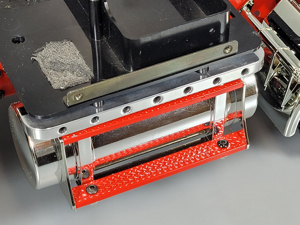 Tamiya Pair Rear Aluminum Under Cab Sleeper Trim Bracket Mount 1/14 King Hauler Grand Hauler