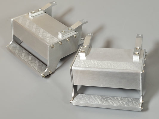 Pair Aluminum Side Mount Box Step for Tamiya RC 1/14 King Hauler Grand Knight Hauler Globeliner