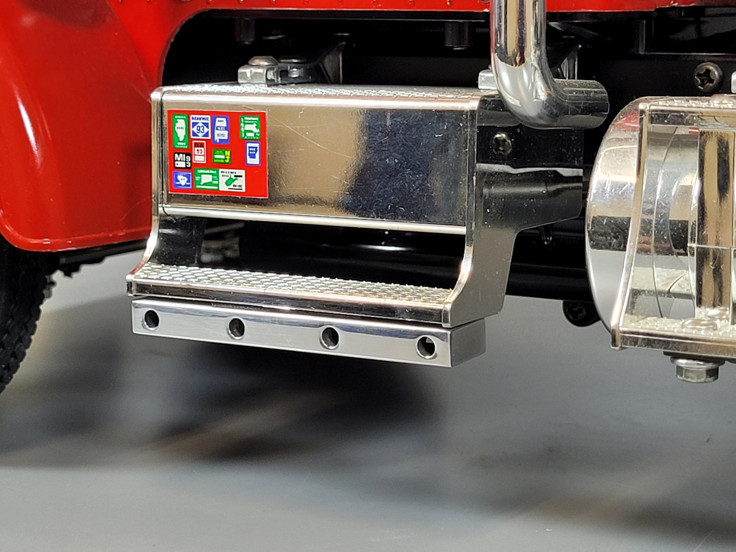 Pair Aluminum Housing Bracket Under Mounting Mount Side Step Trim for Tamiya R/C 1/14 King Grand Hauler